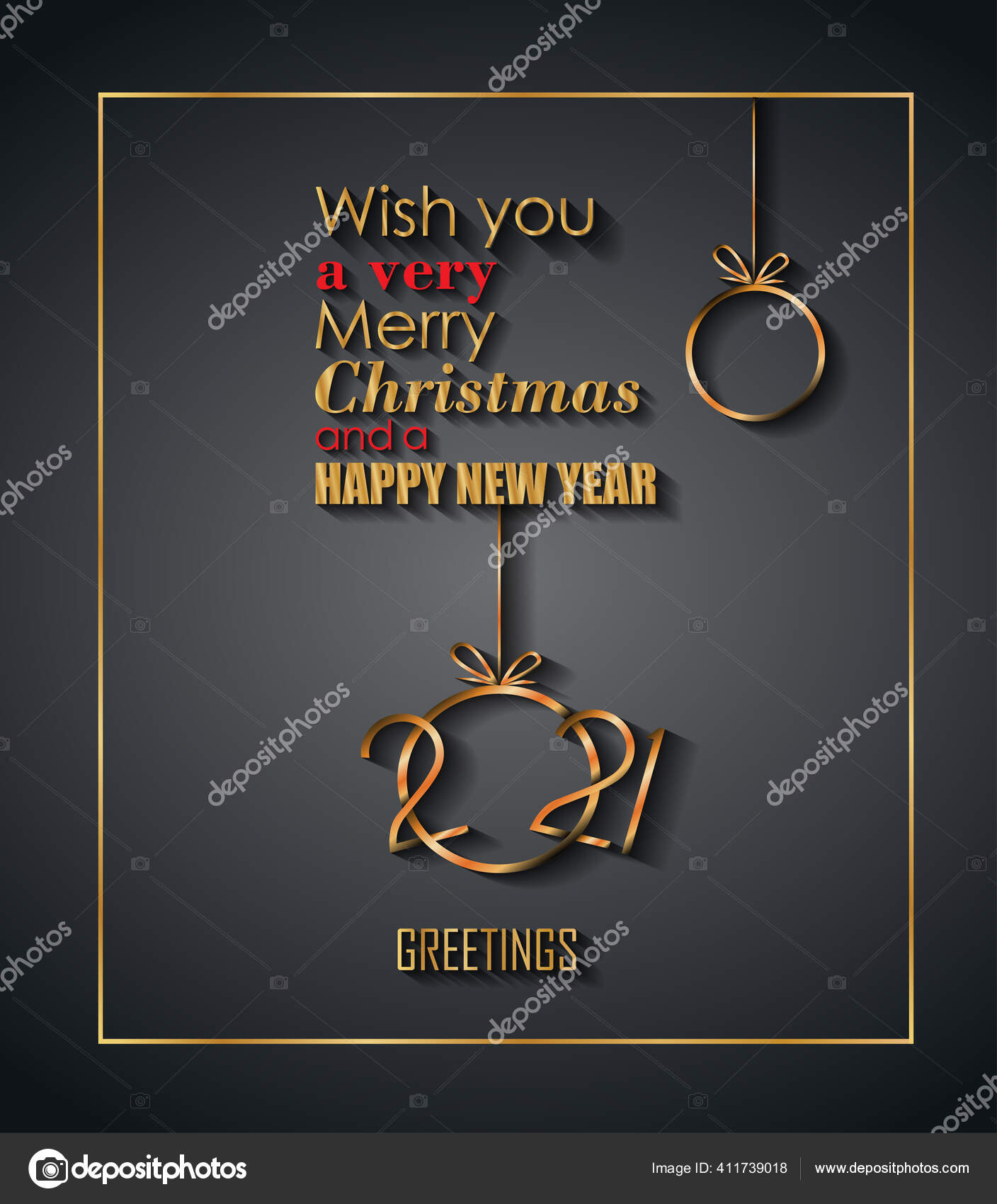 2021 Happy New Year Background Untuk Pamflet Musiman Dan Kartu Stok Vektor C Plutonii 411739018