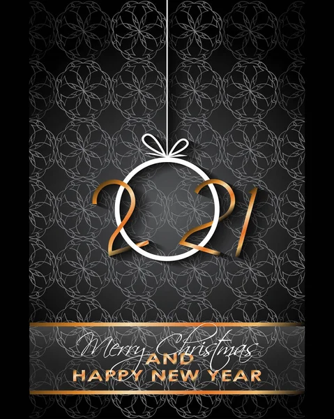 2021 Happy New Year Fond Pour Vos Invitations Saisonnières Affiches — Image vectorielle