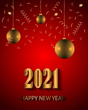 2021 Yeni Yıl Davetiyeleriniz, festival posterleriniz, tebrik kartlarınız için mutlu yıllar..