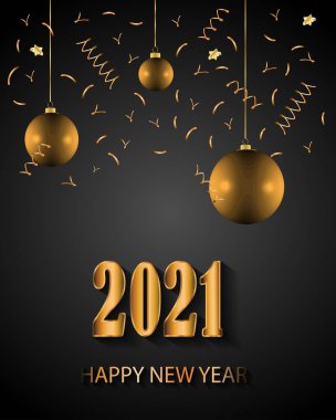 2021 Yeni Yıl Davetiyeleriniz, festival posterleriniz, tebrik kartlarınız için mutlu yıllar..