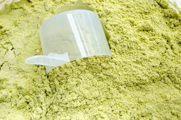 Zielona herbata białko serwatkowe — Zdjęcie stockowe