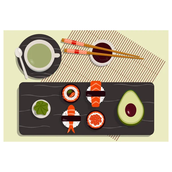 Sushi Roll Sause — стоковый вектор