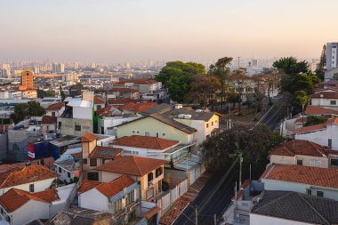 Skyline of the North part of Sao Paulo, during sunset. September 10, 2025. Sao Paulo, Brazil.