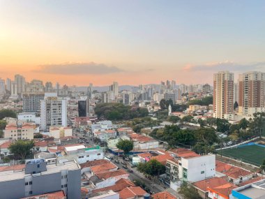 Sunset at the north part of the city of Sao Paulo, Brazil.
