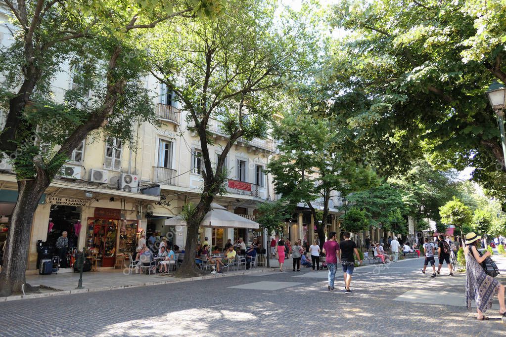 Ciudad de Corfú, Corfú / GRECIA 01 de junio de 2018 Paisaje urbano de
