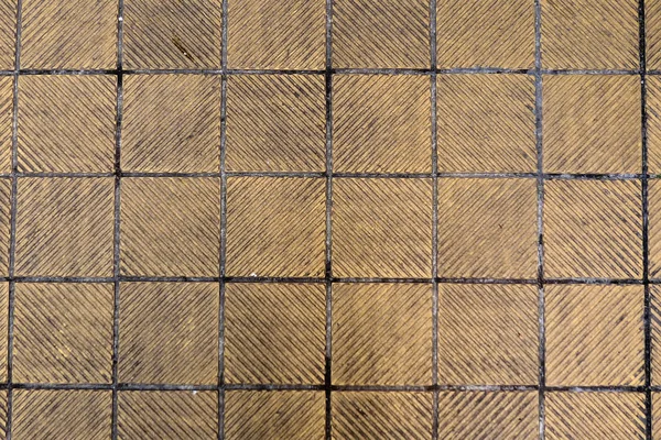 旧风化米色瓷砖地板全帧背景 — 图库照片