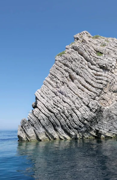 Spiaggia Paradisiaca Liapades All Isola Corfù Grecia Scogliera Sedimentaria Rocce — Foto Stock