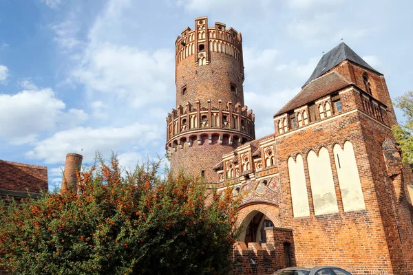 Antigua Torre Puerta Ciudad Tangermuende Alemania —  Fotos de Stock