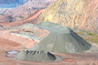 Taş ocağı hava görünümünü. çukur mayın porfir kaya açın.