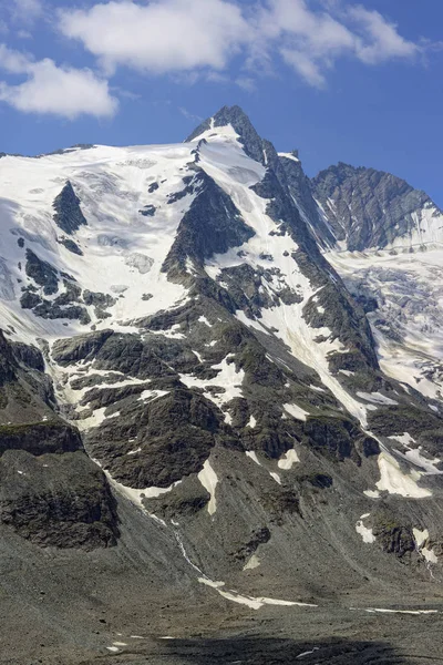 Topp Großglockners Berg Med Blå Himmel Och Snö Sommaren Österrike — Stockfoto