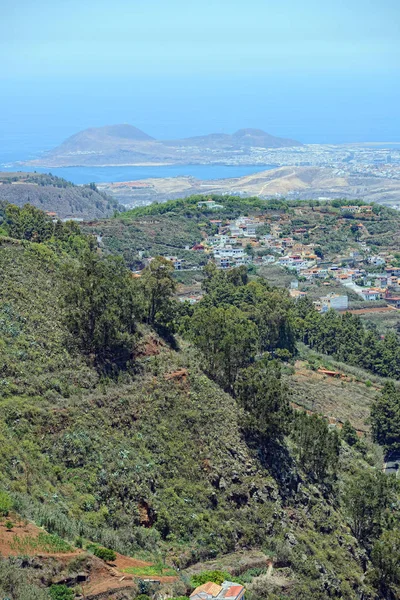 Flygfoto Över Dalen Och Bay Las Palmas Gran Canaria Kanarieöarna — Stockfoto