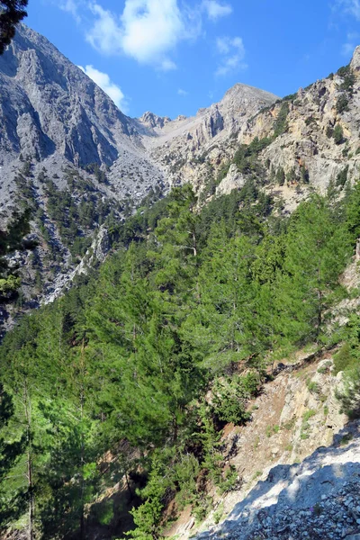 Samaria Gorge en Creta (Grecia) sendero de senderismo — Foto de Stock