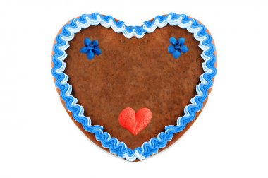 Süs ler ve kopya spa ile Oktoberfest Gingerbread kalp çerez