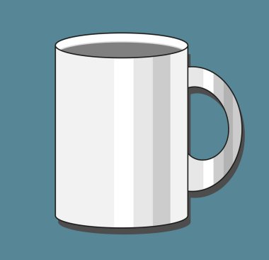 kurumsal tasarım kupa sofra vektör çizim