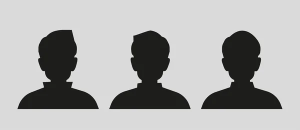 Silhouette Man Different Hairstyles Vector Illustration — Stock Vector