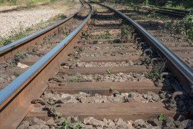 Brezilya 'daki eski paslı demiryolları.