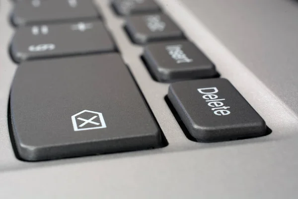 Computer Keyboard Delete Backspace Keys Foreground — Stock Photo, Image