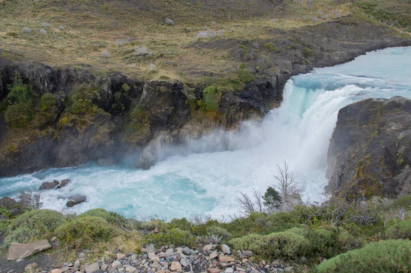 Salto Grande Vodopád Národním Parku Torres Del Paine Chile — Stock fotografie