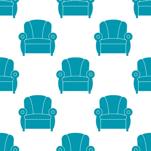 Icono Reclinable Silla Con Reposabrazos Patrón Sin Costuras Ilustración Vectorial — Archivo Imágenes Vectoriales