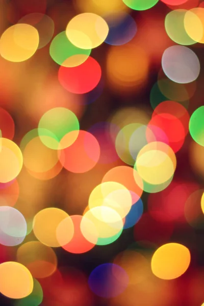 Festive Blurred Background Bokeh Lights Electric Garland Out Focus New — Stock Photo, Image