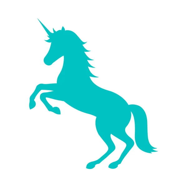 Ikon Unicorn Siluet Diisolasi Pada Latar Belakang Putih Ilustrasi Vektor - Stok Vektor