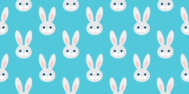 tavşan ile Seamless modeli. vektör çizim.