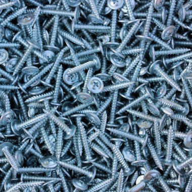 Metal vidalar, üstten görünüm.