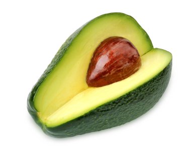 beyaz arka planda izole avokado. timsah armut. 