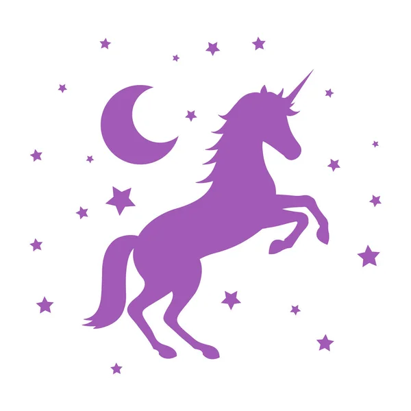 Ikon unicorn, pada latar belakang putih, ilustrasi vektor - Stok Vektor