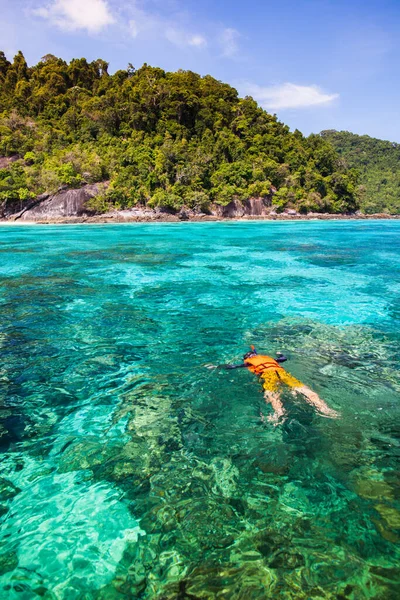 Meerblick Und Berg Unter Klarem Himmel Tropicana Süden Thailands — Stockfoto