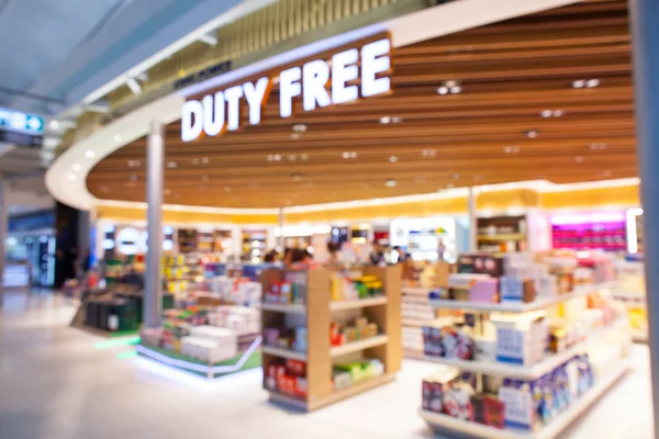 Blur of duty free shop
