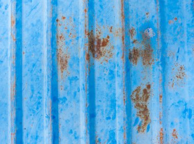 Eski galvanize demirin mavi deseni