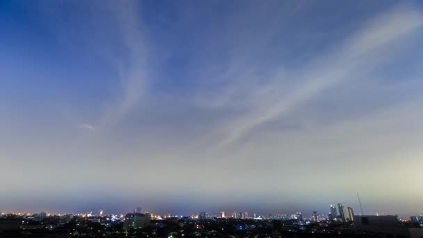 バンコクに位置する夕日のタイミングでの都市景観 — ストック動画