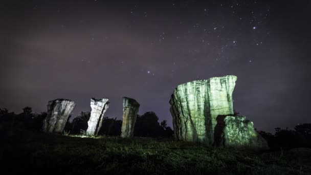 Voie Lactée Étoile Nuit Sur Ciel — Video