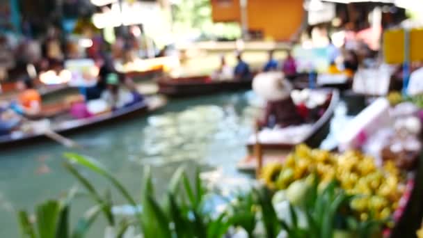 Marché Flottant Affaires Locales Thaïlande — Video