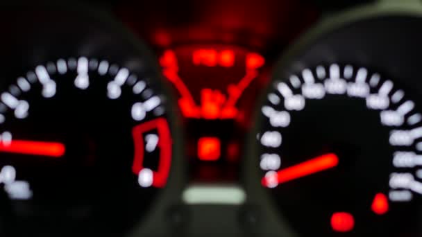 Medidor Velocidad Digital Del Automóvil Señal Advertencia — Vídeos de Stock