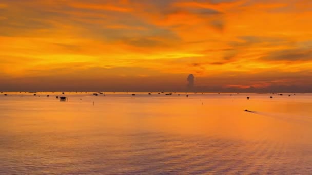 Spiaggia Variopinta Alla Posizione Ora Mattina Sud Della Thailandia — Video Stock