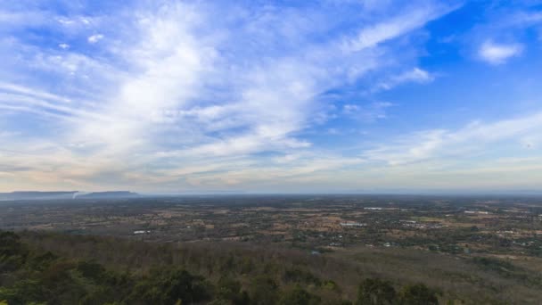 Movimiento Nublado Por Encima Montaña Atardecer Situado Norte Tailandia — Vídeo de stock