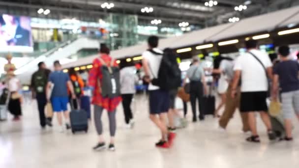 Blur Passageiros Estão Andando Aeroporto Dutyfee — Vídeo de Stock