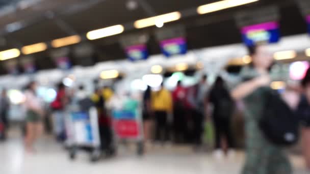 Пятно Пассажиров Идут Аэропорту Dutyfee — стоковое видео