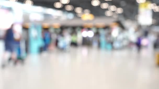 Blur Passageiros Estão Andando Aeroporto Dutyfee — Vídeo de Stock