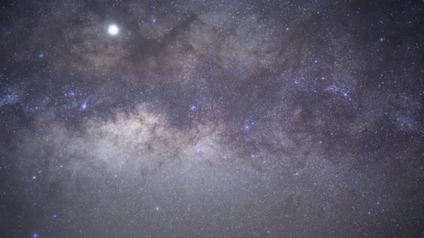 Milky Way Star Moving Night Time — Stock Video