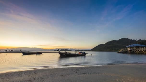 Time Lapse Beach Sunset Time Colorful Sky Location South Thailand — Stock Video