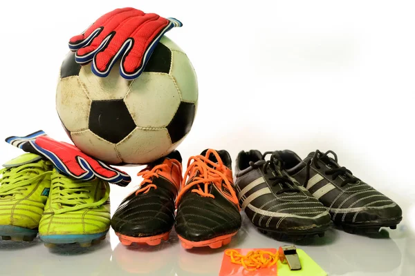 Soccer Equipment Isolated White Background — Stock Photo, Image