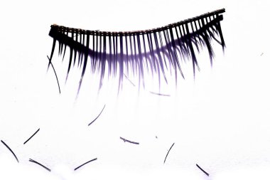 Beyaz arka plan üzerinde izole yanlış eyelashes