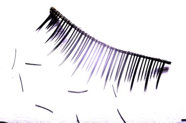 Beyaz arka plan üzerinde izole yanlış eyelashes