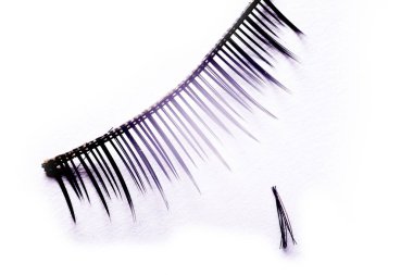 Beyaz arka plan üzerinde izole yanlış eyelashes