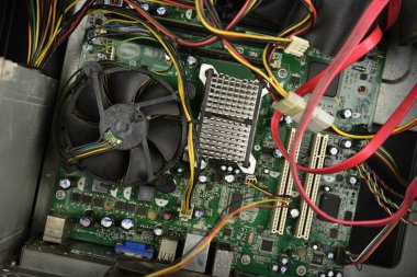 Elektronik devre kartı anakart bir PC masaüstü CPU olarak bilinen.