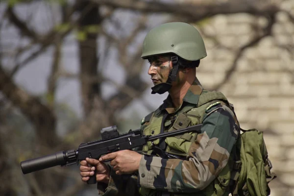 Calcutta Inde Janvier 2019 Armée Indienne Pratique Son Défilé Pendant — Photo