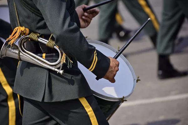 Close Drummer Playing Music Music Band — Stock Photo, Image